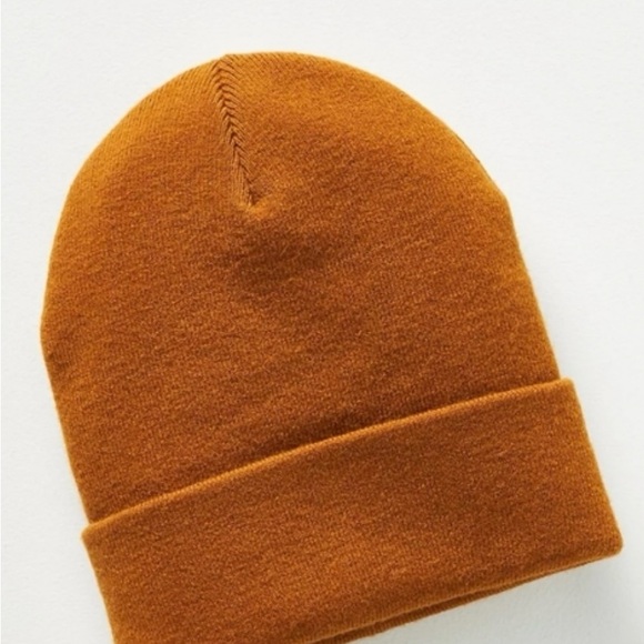 Anthropologie Maeve Fine knit Beanie Hat Honey Tan NWOT - Picture 2 of 7